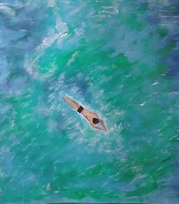 Sujets maritimes, corps, nageurs